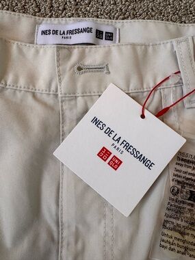 BNWT INES DE LA FRESSANGE X UNI QLO Off White Baker Pants Sz 6